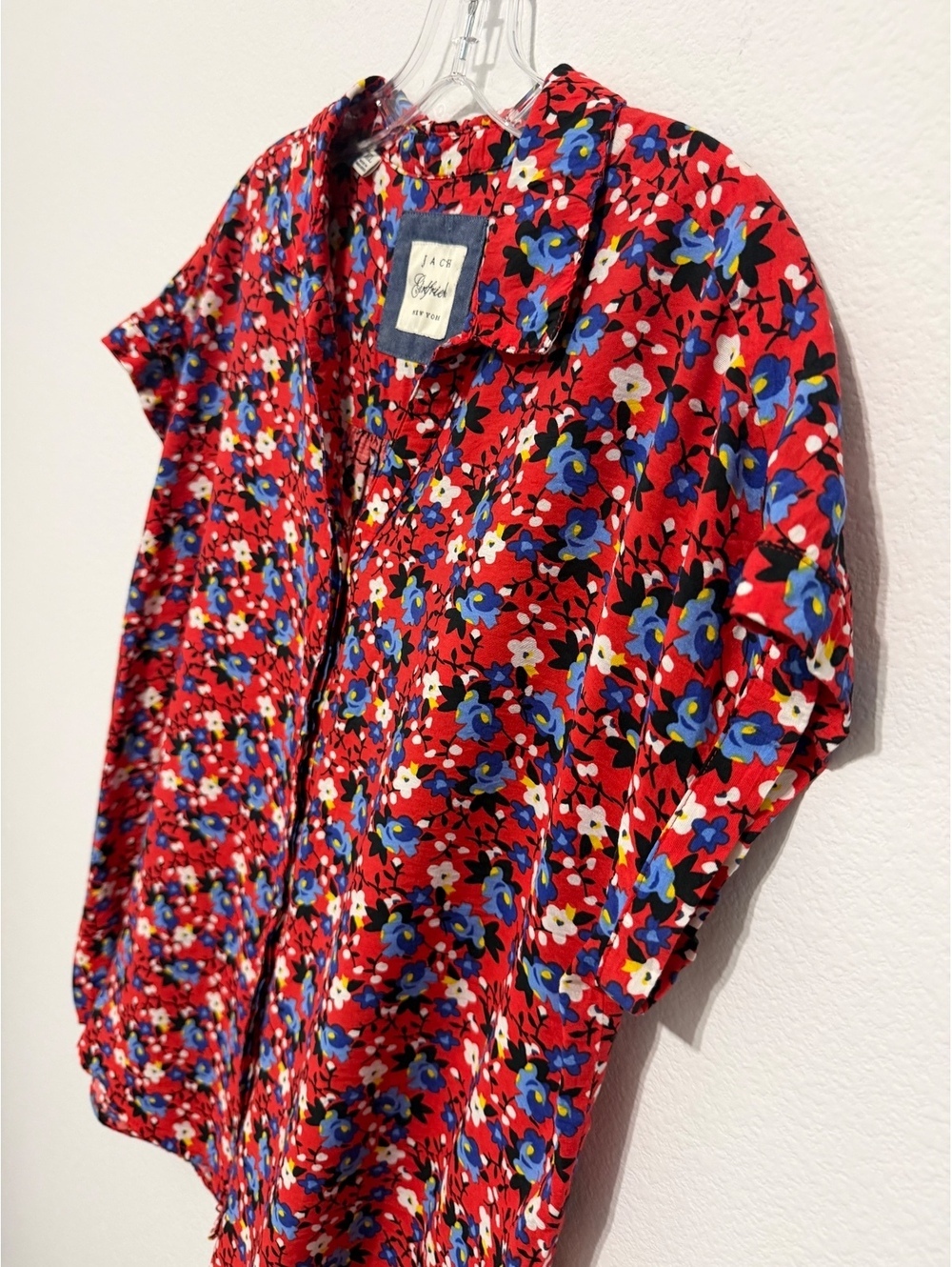 Jack’s Girlfriend Short Sleeve Button Up Collared Floral Shirt Women's Size XXL - Picture 4 of 7